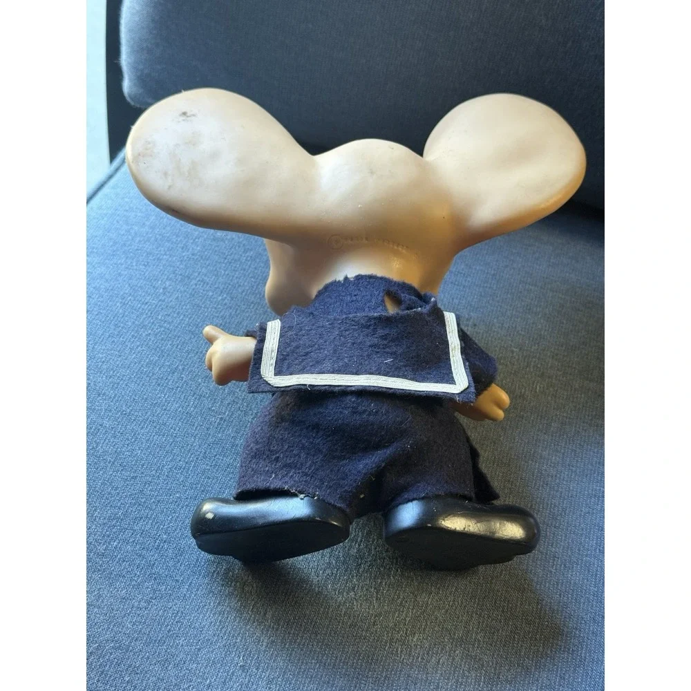 Huron Sailor Sam Vinyl Mouse FigureIn Navy Uniform‎ VTG